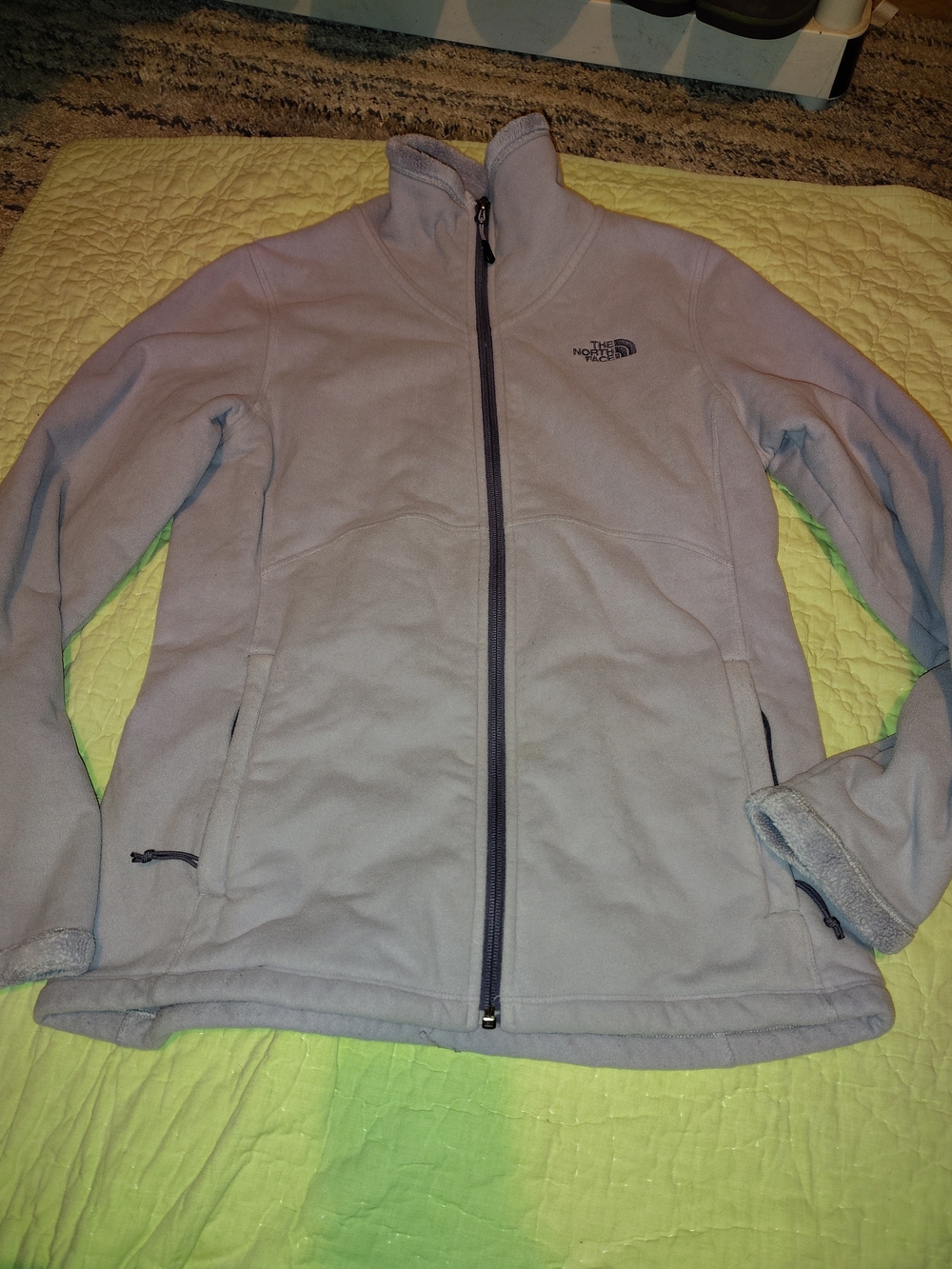 The North Face Women's Light Gray Full-Zip Fleece Jacket